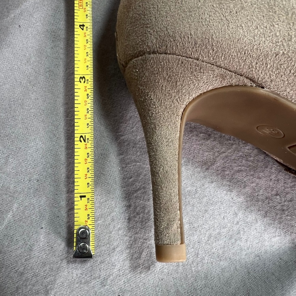 Bandolino Galyce Over the Knee Boots Light Natural Taupe Faux Suede Zip Up 8M - Picture 7 of 10